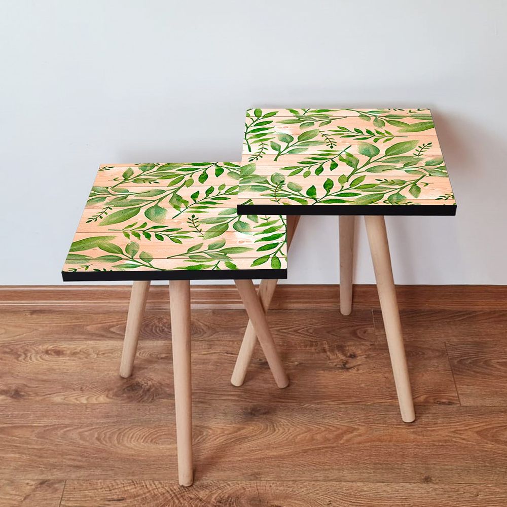 Nesting stolovi 2Shp261 - (2 komada) - boje: zelena, losos slika 1