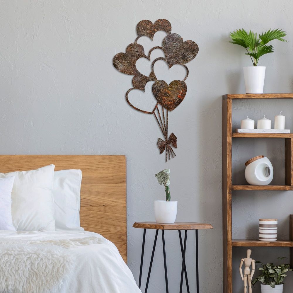 Decorative metal wall accessory Rusty Heart 1 Antiquation, colours: multicolor slika 4