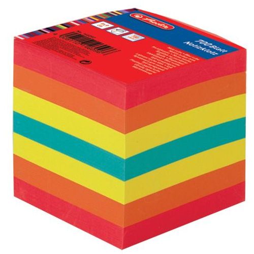 Papir za kocku 9x9x9 cm, 700 listića u boji, ljepljeni, Herlitz slika 2