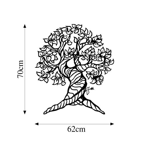 Wallity Metalna zidna dekoracija, Monumental Tree - 275 slika 6