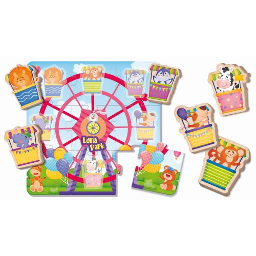 LISCIANI Montessori Wood baby puzzle luna park 96855 slika 6