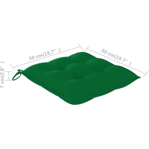 Jastuci za stolice 2 kom zeleni 50 x 50 x 7 cm od tkanine slika 15