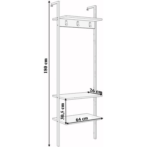 Nina Black Hall Stand slika 5