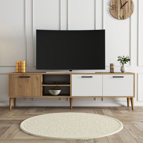 Exxen - 1585 Oak
White TV Stand slika 1