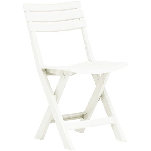 Sklopive vrtne stolice 2 kom plastične bijele slika 38