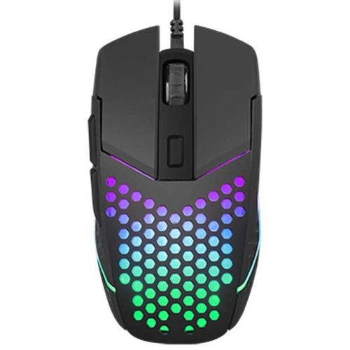 Natec NFU-1654 FURY BATTLER, Optical Mouse 500-6400 DPI, Maximum acceleration 12 G, RGB LED, 6 Buttons, USB, Black, Cable 1,55 m slika 1