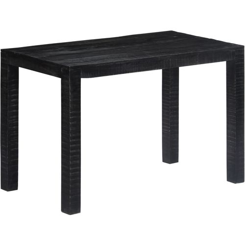 Blagovaonski stol crni 118 x 60 x 76 cm od masivnog drva manga slika 29