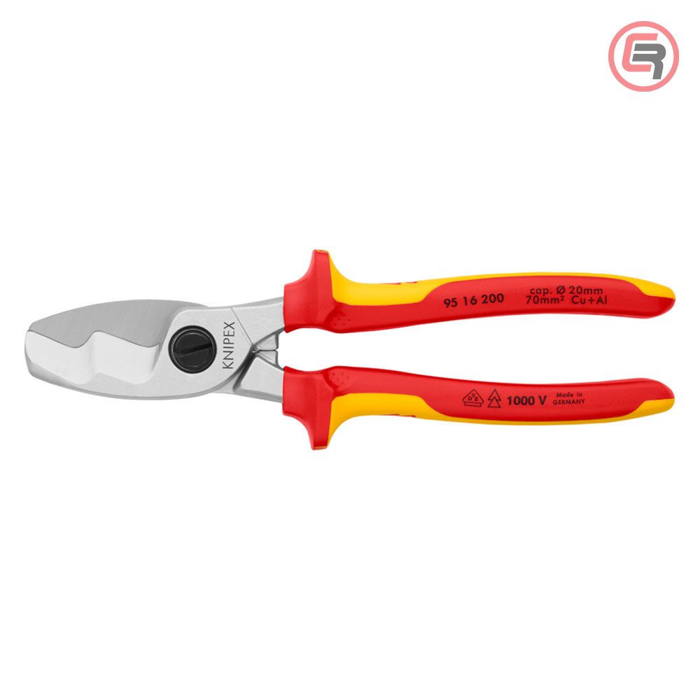 Knipex Škare Makaze Sa Dvostrukom Reznom Ivicom 200mm Za Kablove 70mm2 1000V – 95 16 200 slika 3