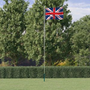 Zastava Ujedinjenog Kraljevstva i jarbol 6,23 m aluminijski