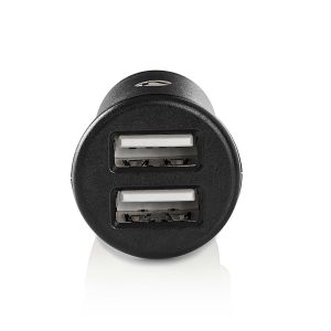 Auto punjač NEDIS CCHAU480ABK, 24W, 2x USB-A, crni