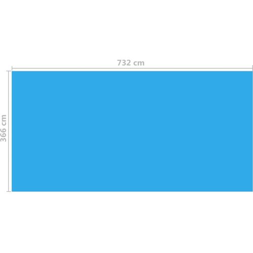 Pravokutni pokrivač za bazen 732 x 366 cm PE plavi slika 31