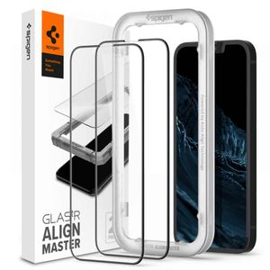 Spigen ALM Glass FC 2 kom kaljeno staklo za iPhone 13 Pro / iPhone 13 preko cijelog zaslona s crnim okvirom