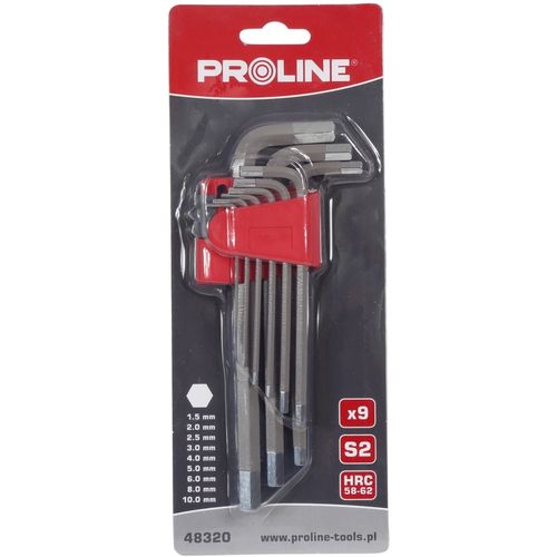 PROLINE KLJUČ IMBUS DUGI 9KOM 1.5-10MM S2 48320 slika 1