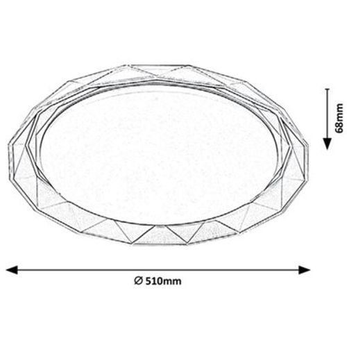 Rabalux Arcadia plafonjera.LED 48W,siva slika 5
