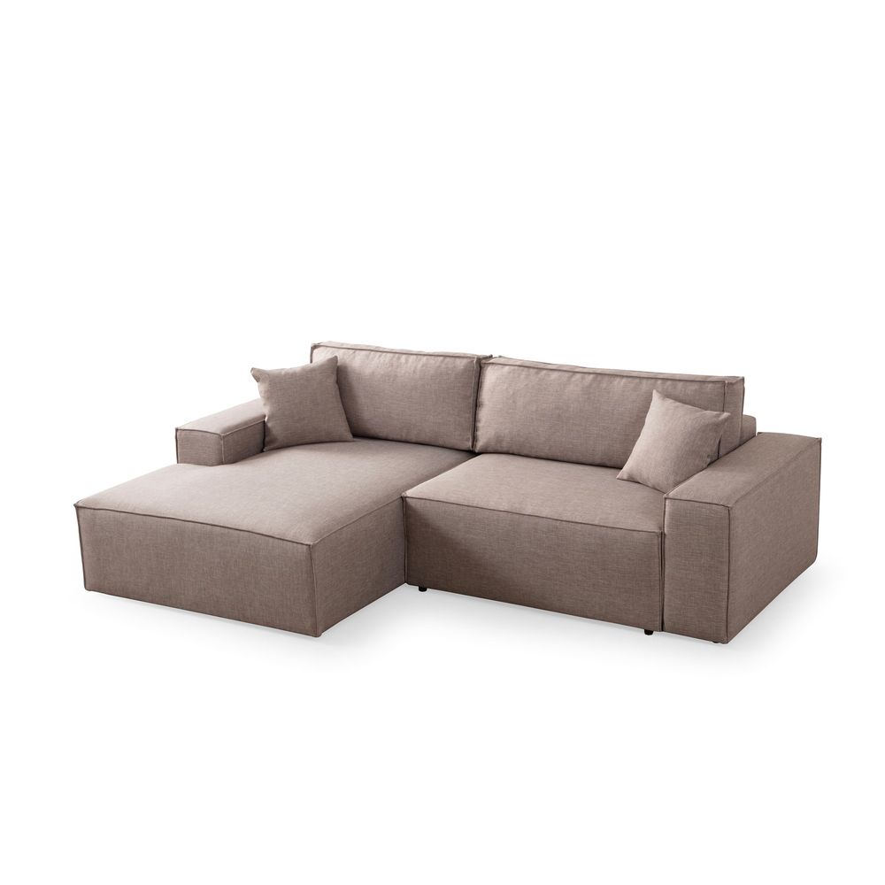 Pırlo Kutni Sofa na Razvlačenje - Smeđa slika 5