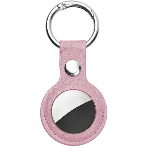 Techsuit - sigurni kožni držač (SLH1) - Apple AirTag torbica s metalnim prstenom - pink slika 1