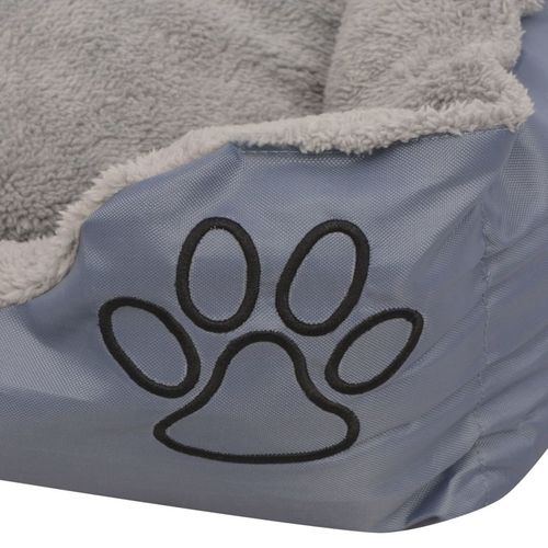 Krevet za pse s podstavljenim jastukom veličina L sivi slika 24