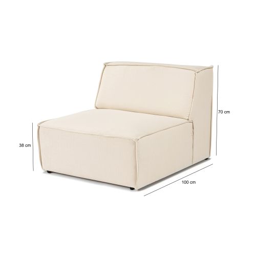 Atelier Del Sofa Naslonjač, Puzzle Module (O1) - Cream slika 12