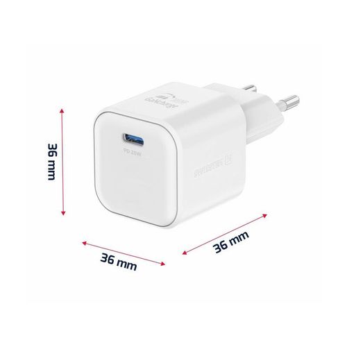 SWISSTEN punjač za AC220, GaN, 20W, 1xUSB-C, 3A, bijeli + Lightning kabel slika 4