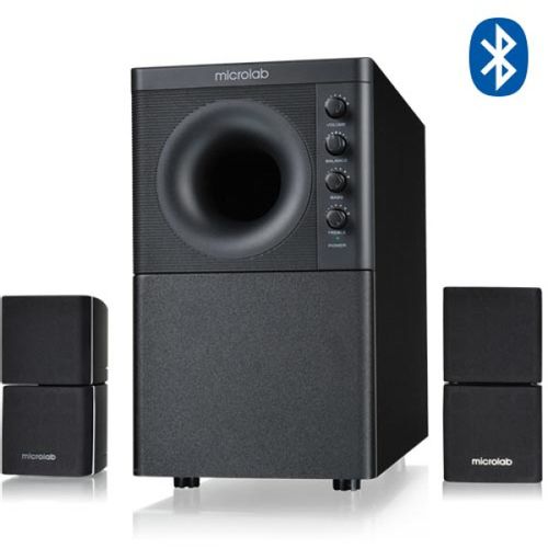 Microlab X3BT Aktivni drveni zvucnici 2.1 sistem 98W RMS, 3,5mm, Bluetooth slika 1