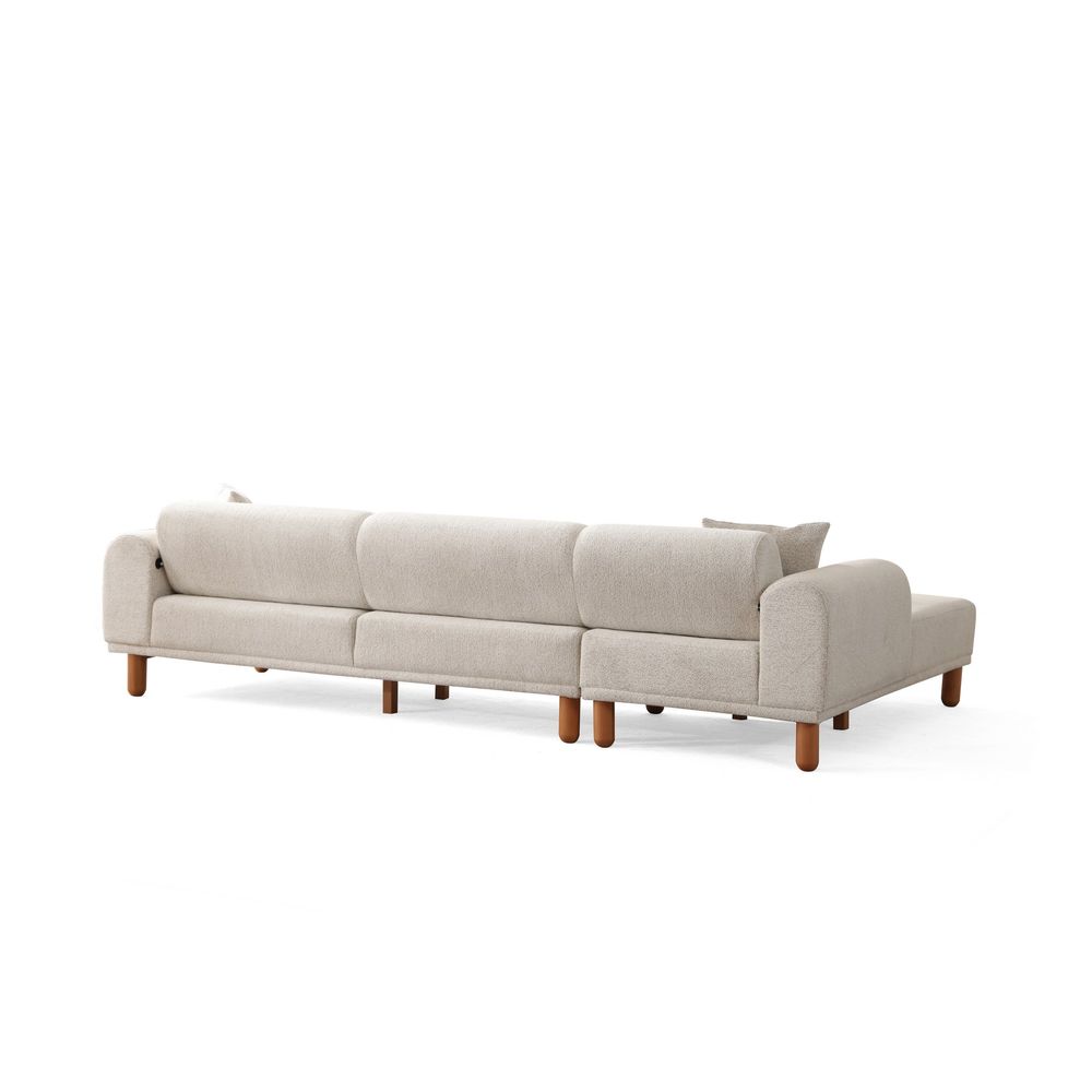 Lyke Left - Krem Krem Kutna Sofa na Razvlačenje slika 13