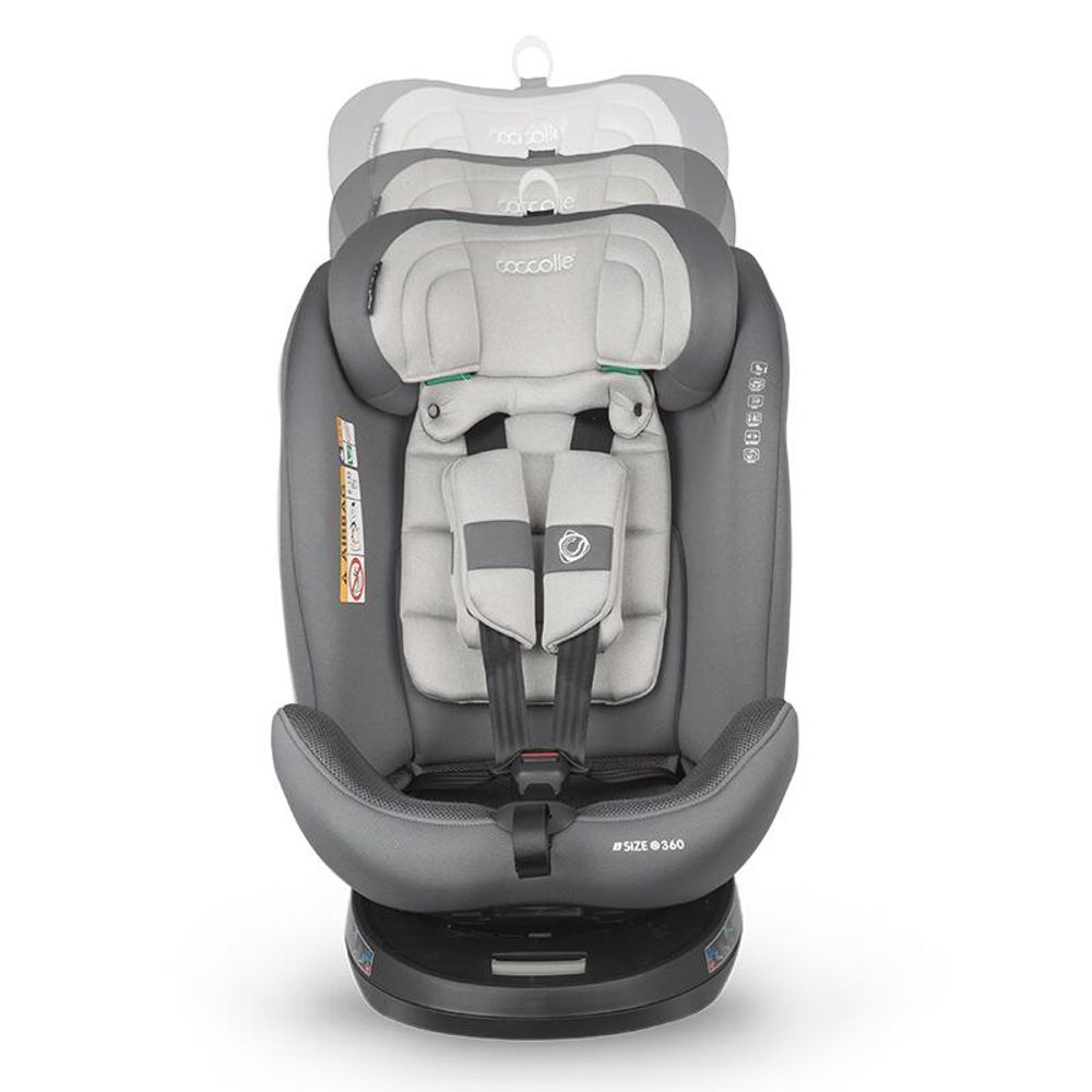 Coccolle® Autosjedalica Nova iSize 360° 40-150cm Isofix, Moonlit Grey slika 6