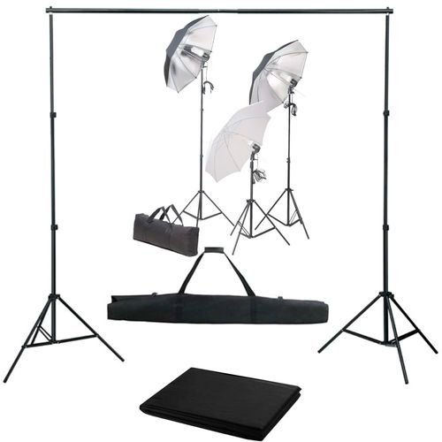 Oprema za fotografski studio sa setom svjetiljki i pozadinom slika 22