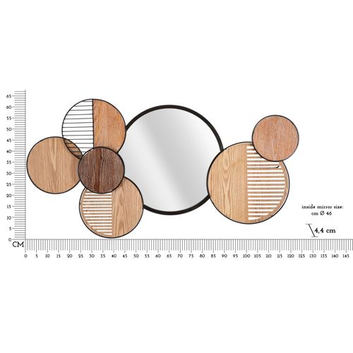 Mauro Ferretti Zidno ogledalo WOODY 123,2x4,4x63,5 cm slika 6