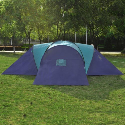 Šator za kampiranje od tkanine za 9 osoba tamnoplavi/plavi slika 4