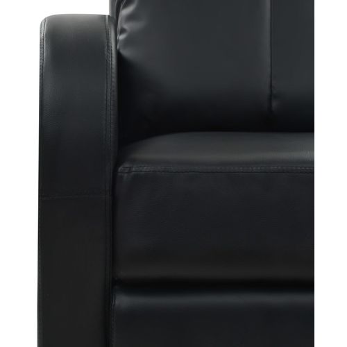 Masažna stolica od umjetne kože crna slika 15