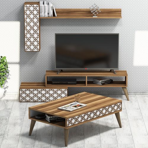 Planet - Walnut, White Walnut
White Living Room Furniture Set slika 1