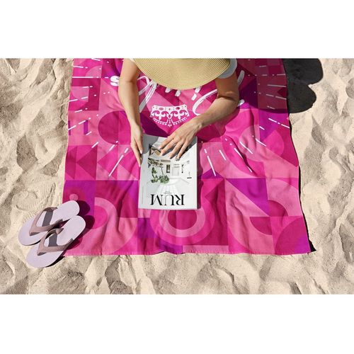 Colourful Cotton Ručnik za plažu Pink is The New Black 90 slika 6