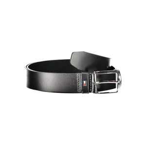 TOMMY HILFIGER MEN'S BLACK LEATHER BELT