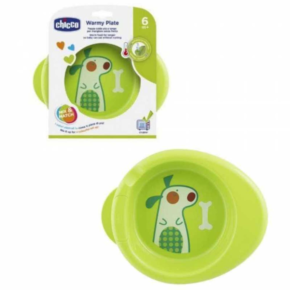 Chicco Tanjir za toplotu Warmy Plate 6m+, Zeleni slika 1