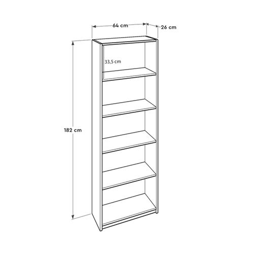 Woody Fashion Polica za knjige, Sonomo, KTP-350-SS-1 slika 7