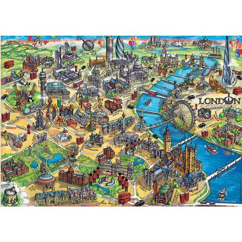 City Maps London Map puzzle 500pcs slika 2