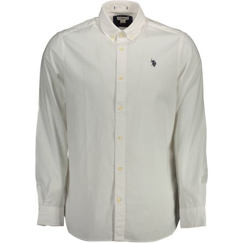 US POLO SHIRT LONG SLEEVE MAN WHITE slika 1