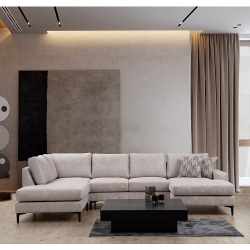 Atelier Del Sofa Porto Corner (EOT-C-02-CHL) - Beige Beige Corner Sofa slika 3