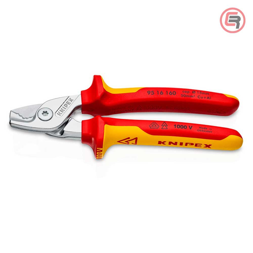 Knipex Škare Makaze 160mm Za Kablove StepCut fi 15mm / 50mm2 1000V – 95 16 160 slika 1
