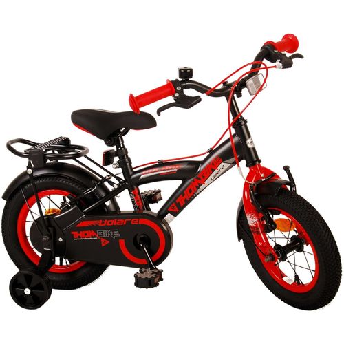 Volare dječji bicikl Thombike 12" s dvije ručne kočnice crno-crveni slika 3