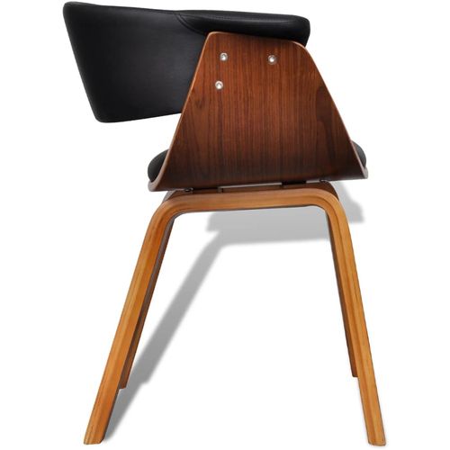 Blagovaonske stolice 4 kom od zaobljenog drva i umjetne kože slika 46