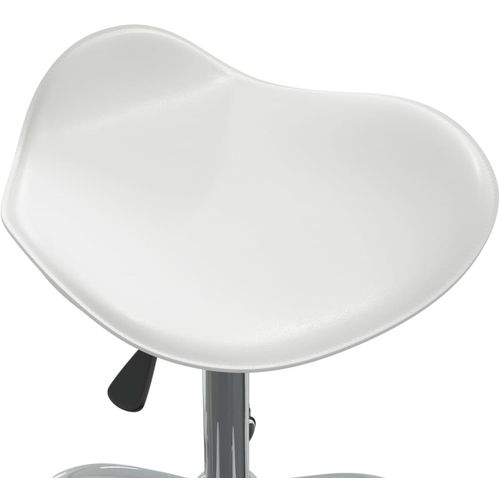 Salonski stolac od umjetne kože bijeli slika 25