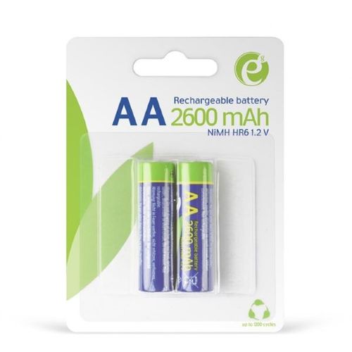 Gembird Ni-MH rechargeable AA batteries, 2600mAh, 2pcs blister pack slika 1