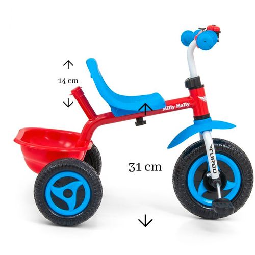 Milly Mally tricikl guralica Turbo Cool crveno - plavi slika 5