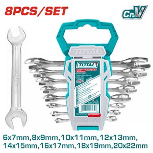 TOTAL 8-delni set viljuškastih ključeva 6-22 THT102386