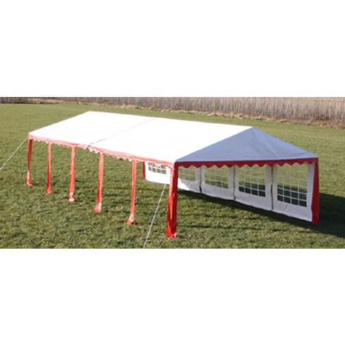 Pokrivač šatora za zabave i bočni paneli 10 x 5 m Crveni i bijeli slika 15