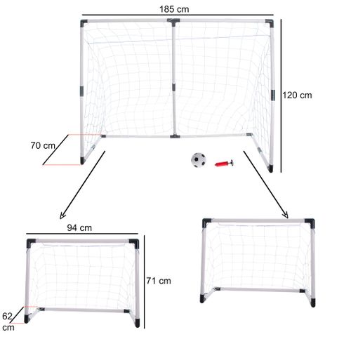 Nogometni gol za djecu 2u1 185x120x70cm slika 5