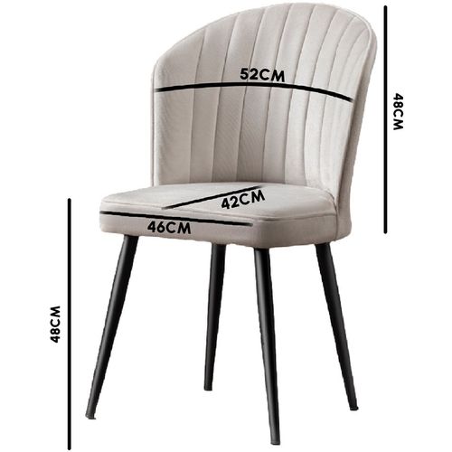 Hanah Home Rubi - Crni set stolica (4 komada) slika 3