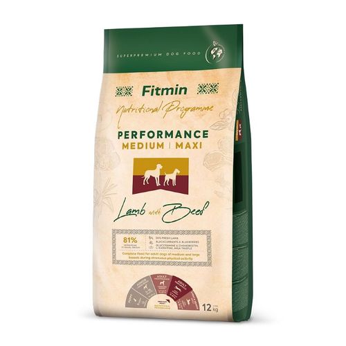 Fitmin Dog Nutritional Programme Performance Medium / Maxi Jagnjetina sa Govedinom 12kg slika 1