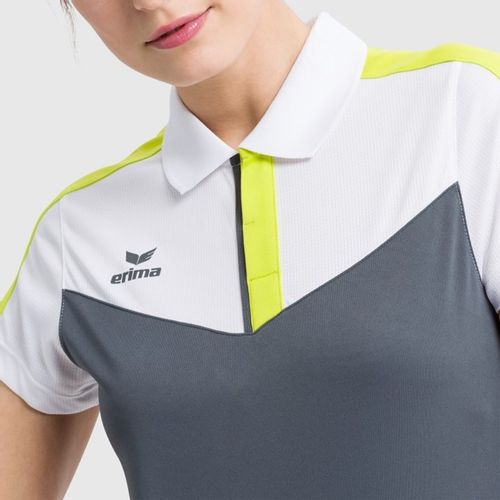 Ženska  Majica Erima Squad Polo White/Slate Grey/Bio Lime slika 5